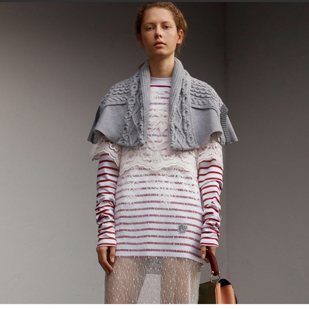 Burberry knit capelet/poncho